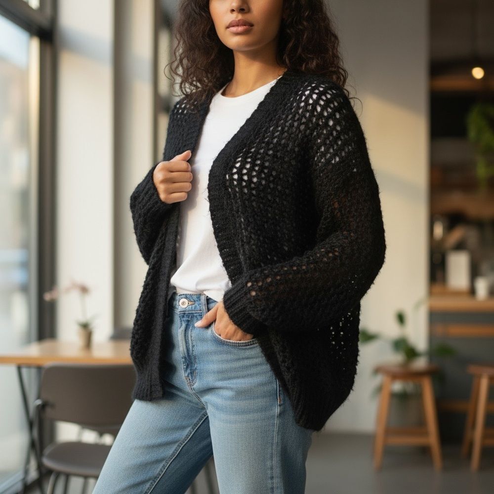 ‎ASOS fluffy eyelash cardigan sweater